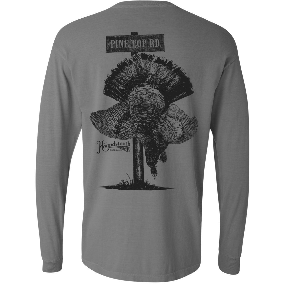 Houndstooth Pine Top Road Long Sleeve T-Shirt - Comfort Colors