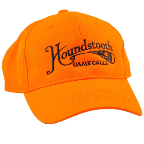 Houndstooth Hunter Orange Logo Hunting Hat