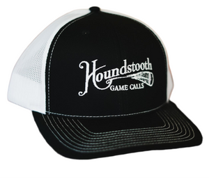 Houndstooth Black Trucker & White Mesh Back Hat