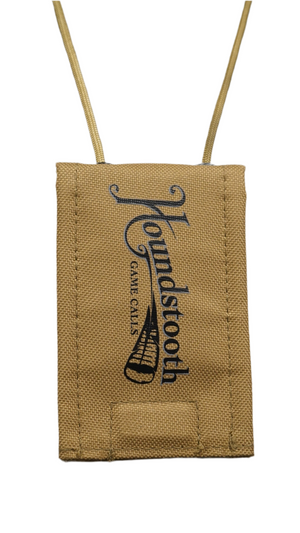 Houndstooth Mouth Call Pouch - Coyote Tan (Solid Color)