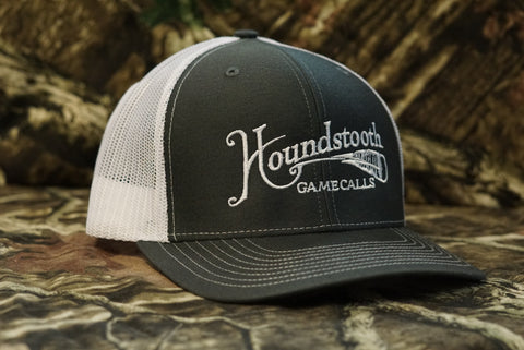Houndstooth Game Calls Turkey Feather Charcoal/White Snap Back Hat