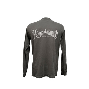 Houndstooth Grey Long Sleeve Logo T-Shirt