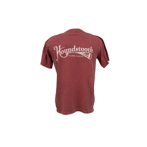 Houndstooth Game Calls Logo Comfort Color Red Short Sleeve T-Shirt LP