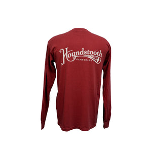 Houndstooth Crimson Logo Long Sleeve T-Shirt