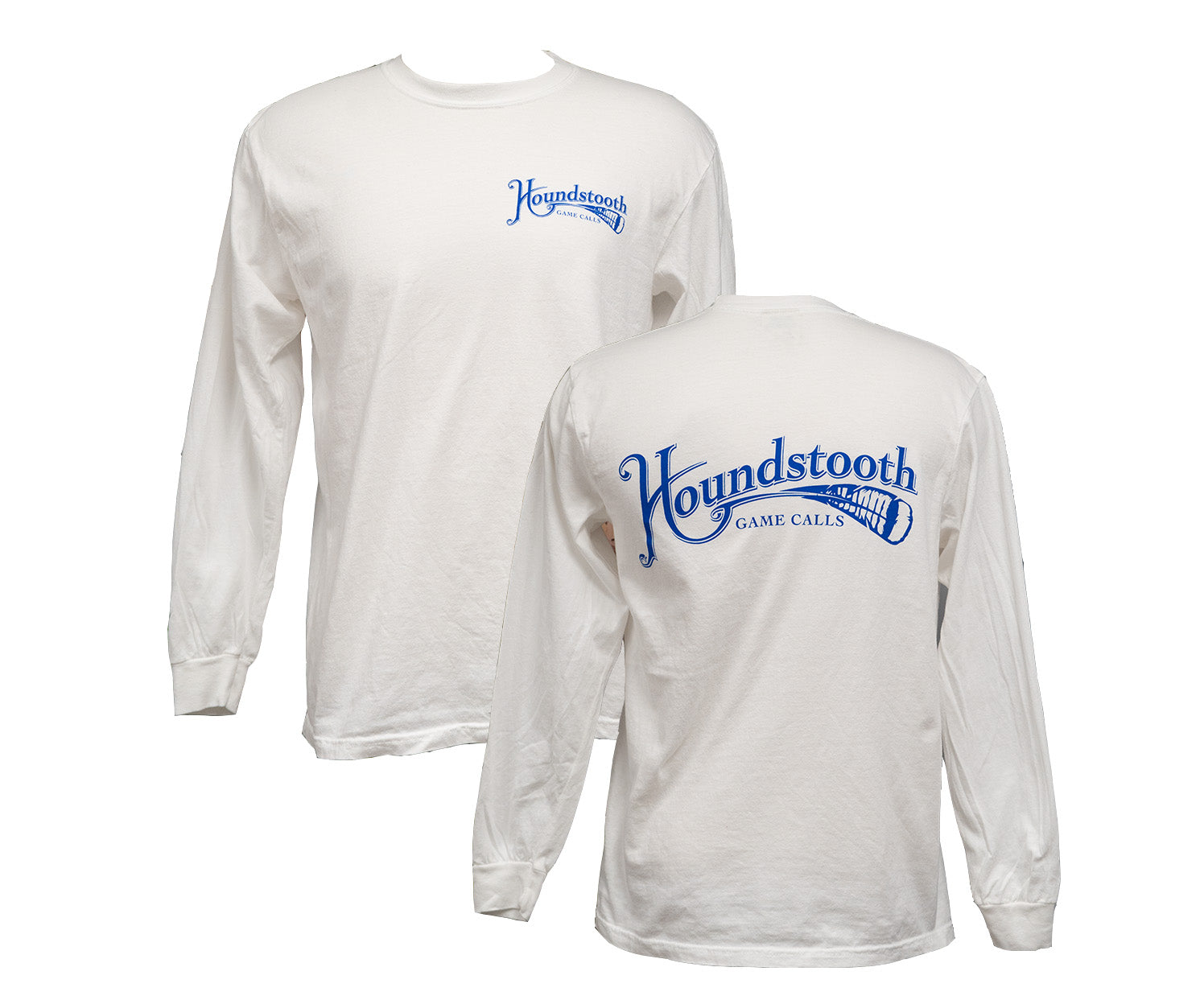 Houndstooth White Long-Sleeve Logo T-Shirt